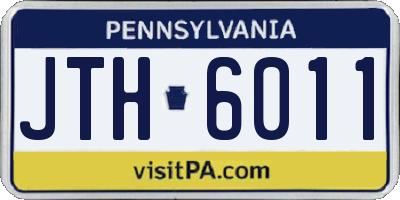 PA license plate JTH6011