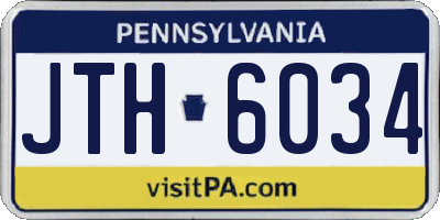 PA license plate JTH6034