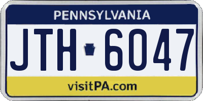 PA license plate JTH6047