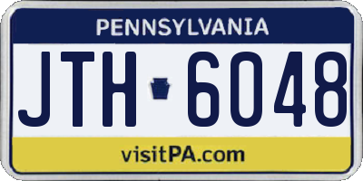 PA license plate JTH6048