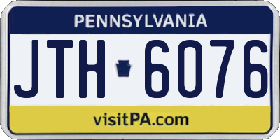 PA license plate JTH6076