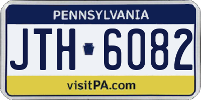PA license plate JTH6082