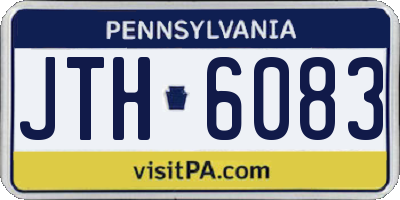 PA license plate JTH6083