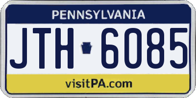 PA license plate JTH6085