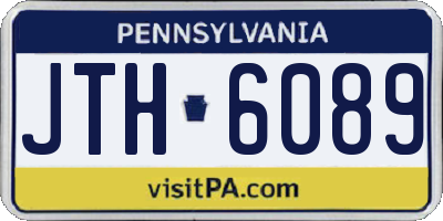 PA license plate JTH6089