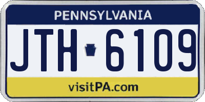 PA license plate JTH6109