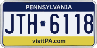 PA license plate JTH6118