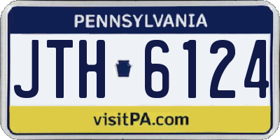 PA license plate JTH6124