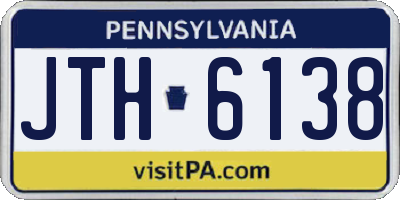 PA license plate JTH6138