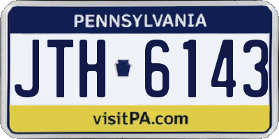 PA license plate JTH6143