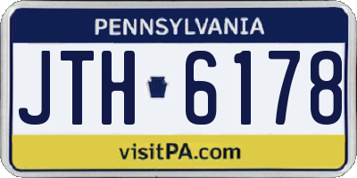 PA license plate JTH6178