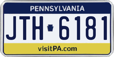 PA license plate JTH6181