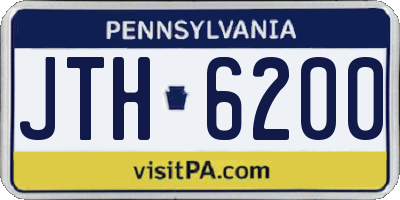 PA license plate JTH6200