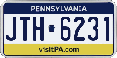 PA license plate JTH6231