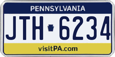 PA license plate JTH6234