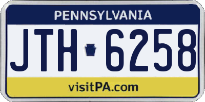 PA license plate JTH6258