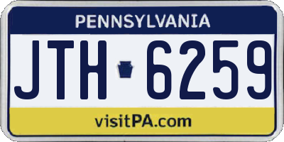 PA license plate JTH6259