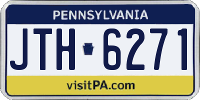 PA license plate JTH6271