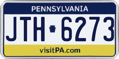 PA license plate JTH6273