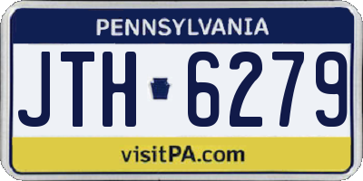 PA license plate JTH6279