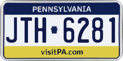PA license plate JTH6281