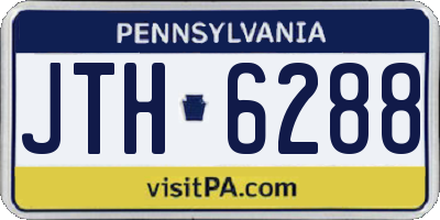 PA license plate JTH6288