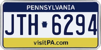 PA license plate JTH6294