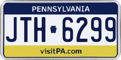 PA license plate JTH6299