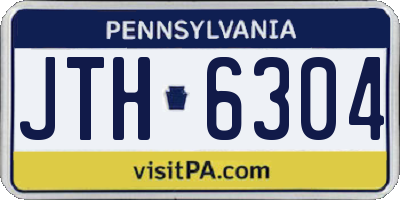 PA license plate JTH6304