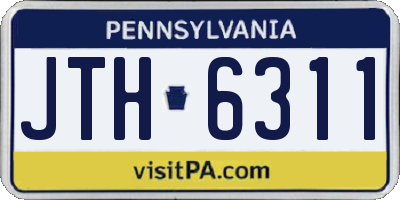 PA license plate JTH6311