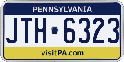 PA license plate JTH6323