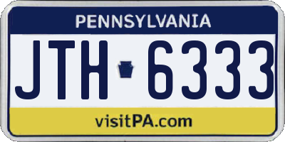PA license plate JTH6333