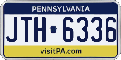 PA license plate JTH6336