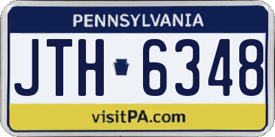 PA license plate JTH6348
