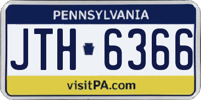 PA license plate JTH6366