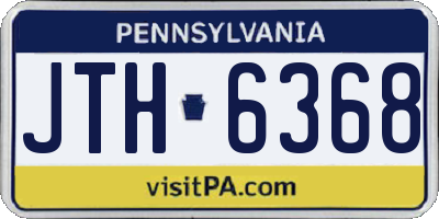 PA license plate JTH6368