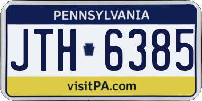 PA license plate JTH6385