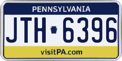 PA license plate JTH6396