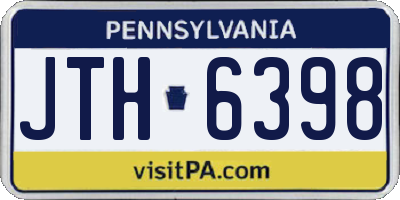 PA license plate JTH6398