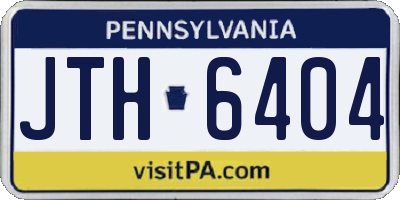 PA license plate JTH6404