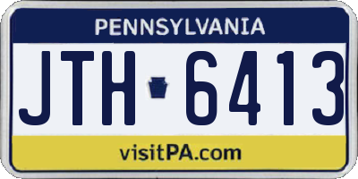PA license plate JTH6413