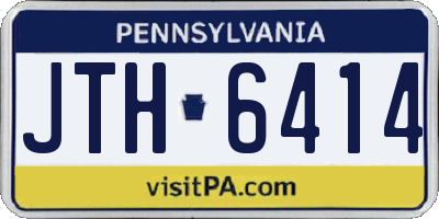 PA license plate JTH6414