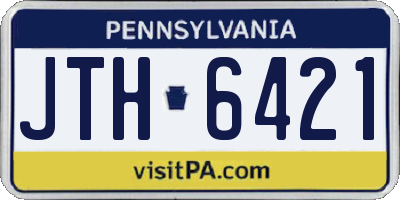 PA license plate JTH6421