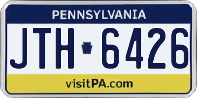 PA license plate JTH6426