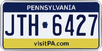 PA license plate JTH6427