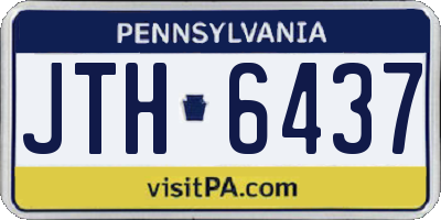 PA license plate JTH6437