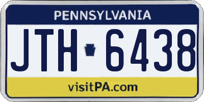 PA license plate JTH6438