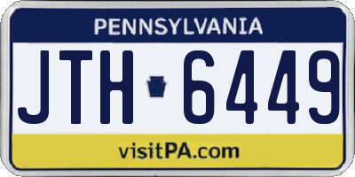 PA license plate JTH6449