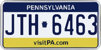 PA license plate JTH6463