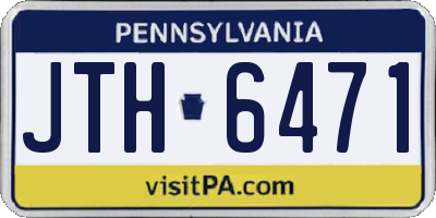 PA license plate JTH6471